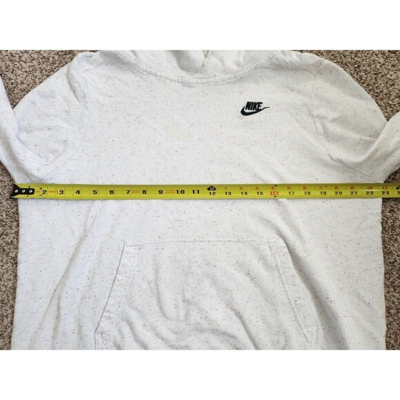 NIKE Funnel Neck Cowl Hoodie Women's Size XL Speckled Pink White - Picture 5 of 6